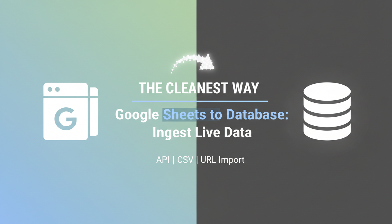 Google Sheets to Database: The Cleanest Way to Ingest Live Spreadsheet Data