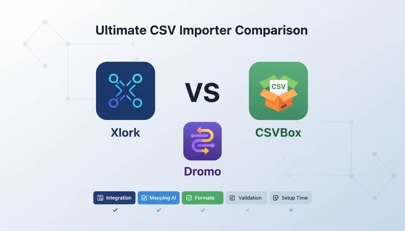 Xlork vs CSVBox vs Dromo: The Ultimate CSV Importer Comparison